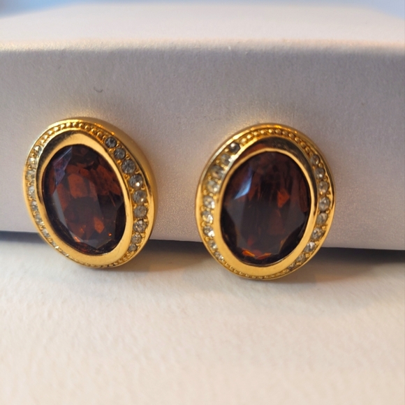 Christian Dior Gold Plated Clip-On Earrings